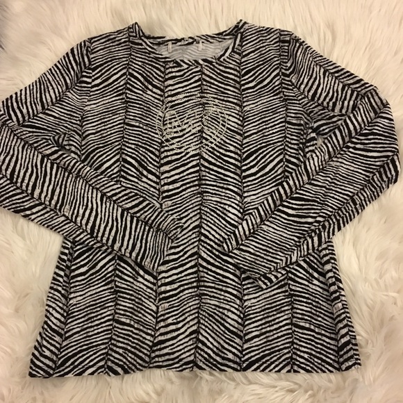 MIchael Kors | Zebra print top | has bling!! - Picture 2 of 8